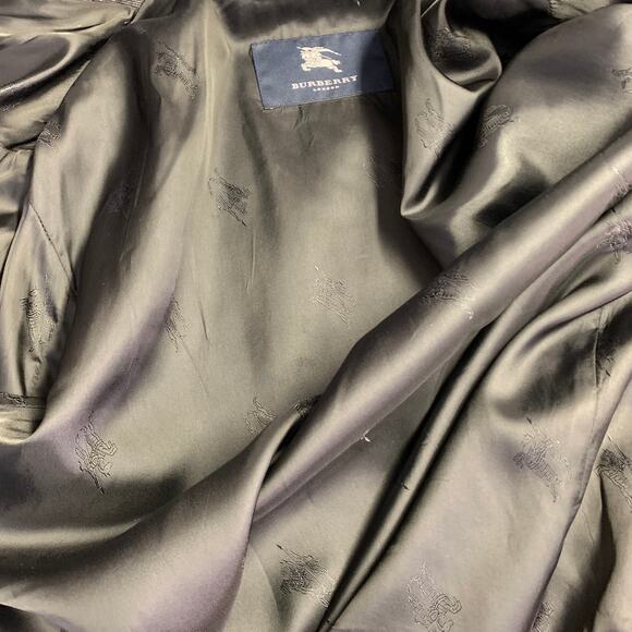 BURBERRY LONDON Size M Grey Charcoal Acetate Blend Twill Zip Buttons Coat - Picture 7 of 7